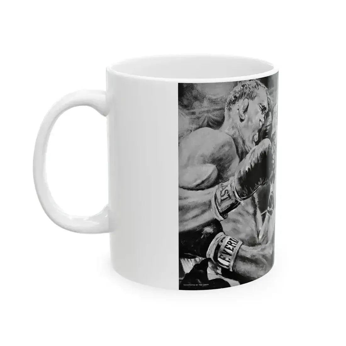 Death In His Dukes, Adventure, October 1963 - White Coffee Mug - Go Mug Yourself