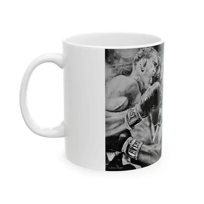 Death In His Dukes, Adventure, October 1963 - White Coffee Mug - Go Mug Yourself