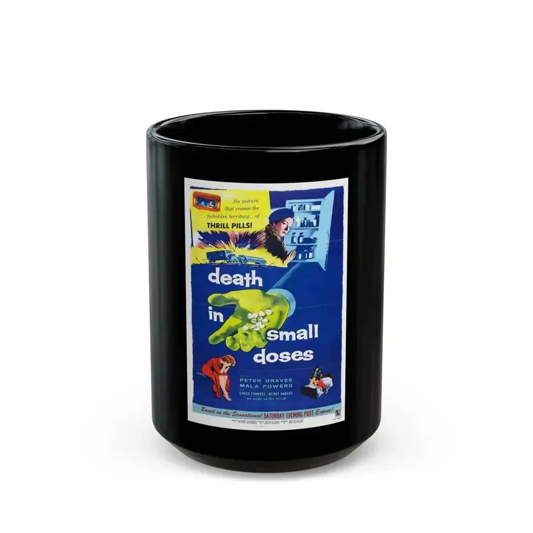 DEATH IN SMALL DOSES 1957 Movie Poster - Black Coffee Mug 15oz - Go Mug Yourself