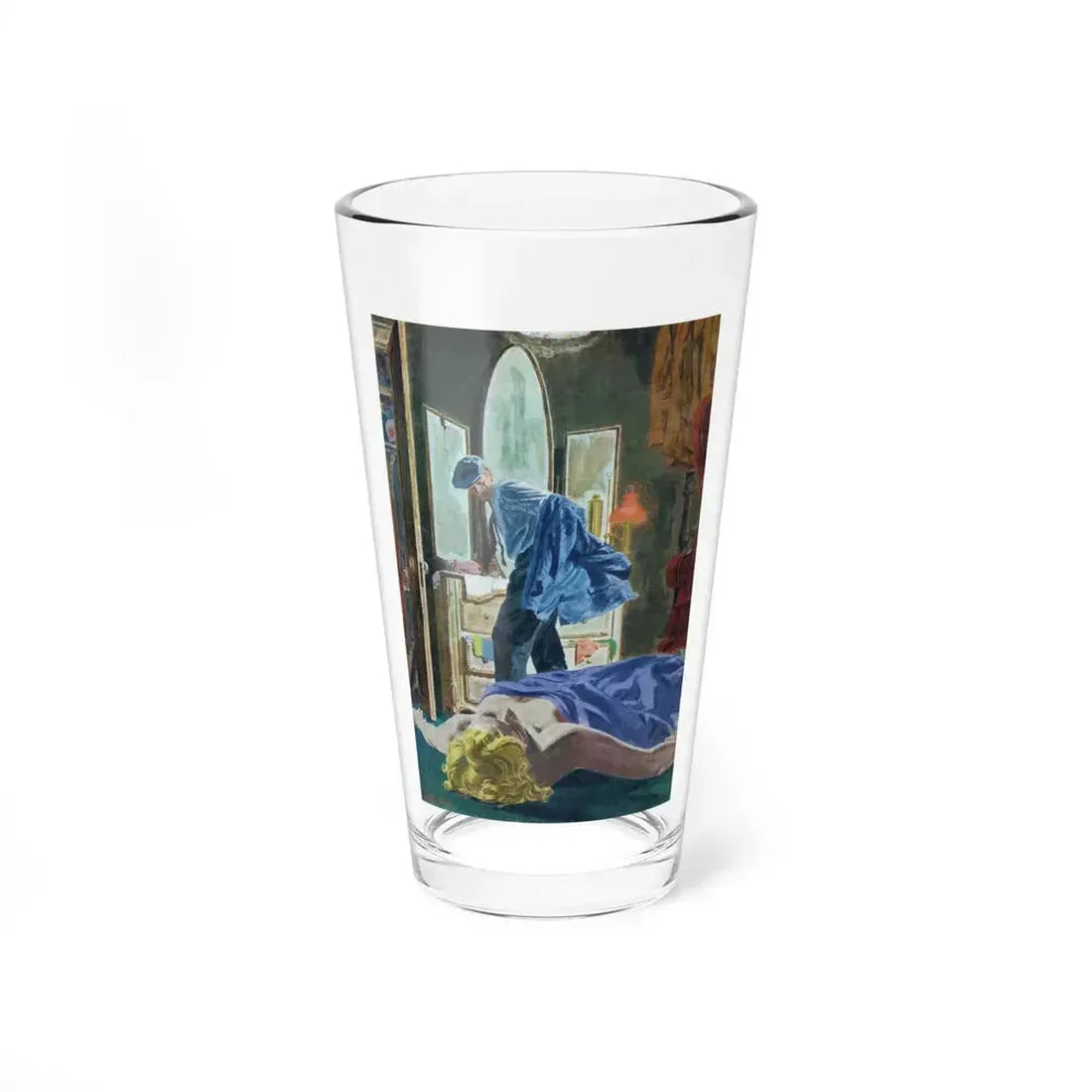 Death is my Lodger, Argosy, October 1955 - Pint Glass 16oz 16oz - Go Mug Yourself