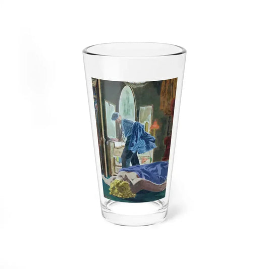 Death is my Lodger, Argosy, October 1955 - Pint Glass 16oz 16oz - Go Mug Yourself