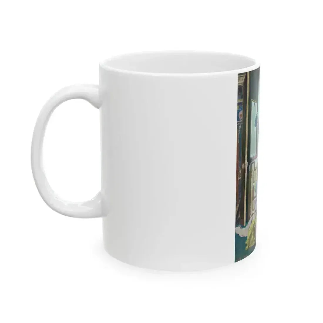 Death is my Lodger, Argosy, October 1955 - White Coffee Mug - Go Mug Yourself