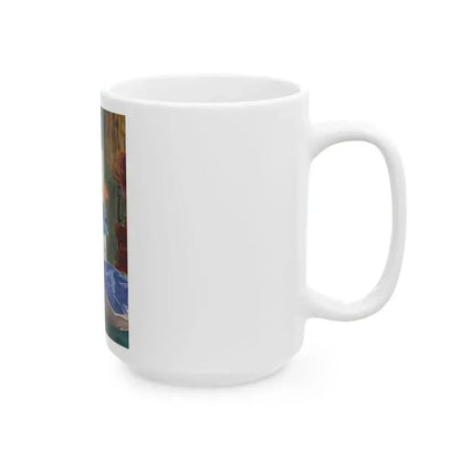 Death is my Lodger, Argosy, October 1955 - White Coffee Mug - Go Mug Yourself