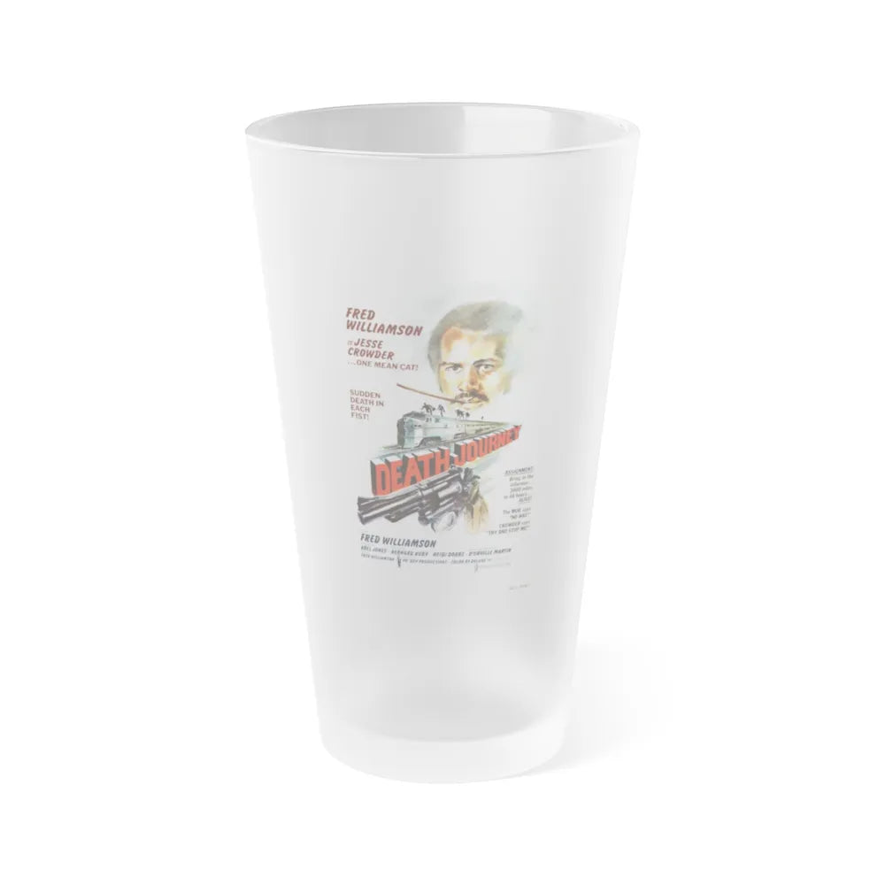 DEATH JOURNEY 1976 Movie Poster - Frosted Pint Glass 16oz-Go Mug Yourself