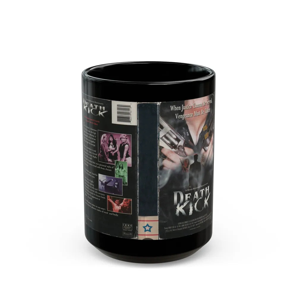 DEATH KICK (VHS COVER) - Black Coffee Mug-15oz-Go Mug Yourself