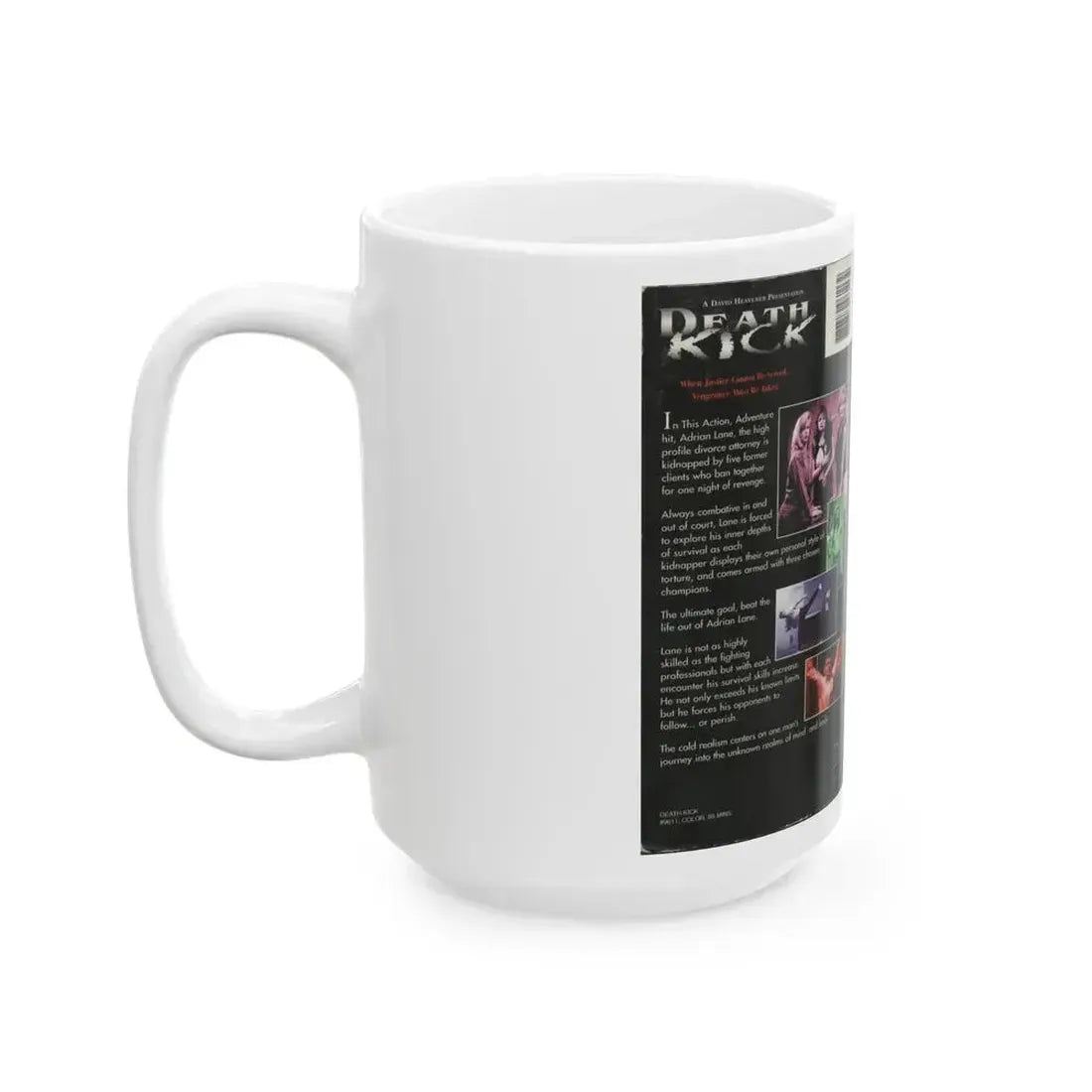 DEATH KICK (VHS COVER) - White Coffee Mug - Go Mug Yourself