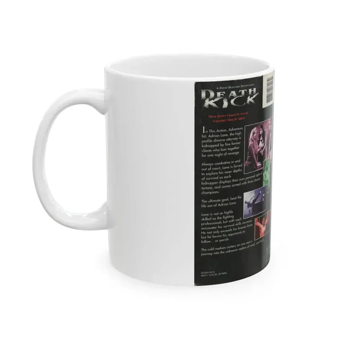 DEATH KICK (VHS COVER) - White Coffee Mug - Go Mug Yourself