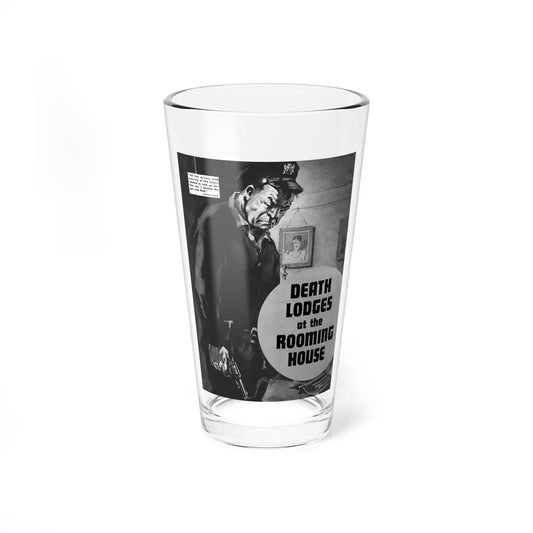 Death Lodges at the Rooming House, True Crime Detective, June 1944 - Pint Glass 16oz-16oz-Go Mug Yourself