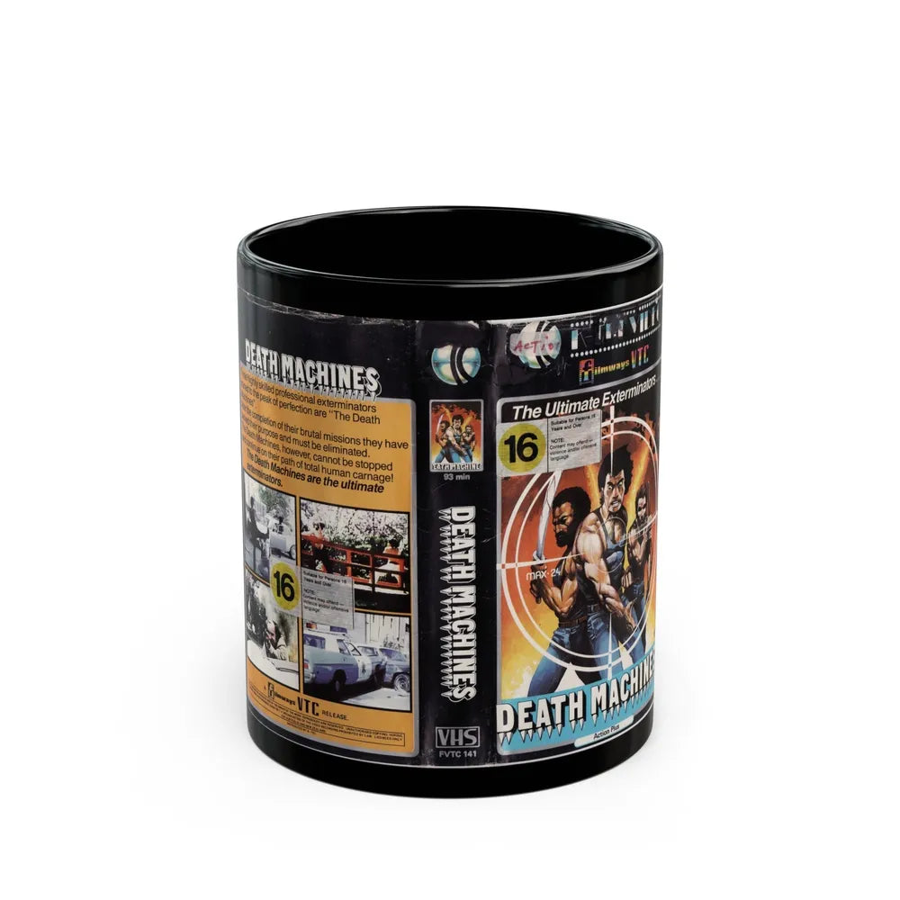 DEATH MACHINES (VHS COVER) - Black Coffee Mug-11oz-Go Mug Yourself