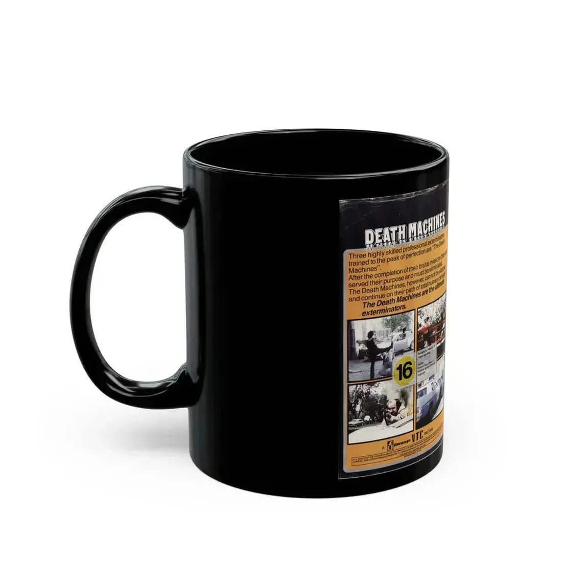 DEATH MACHINES (VHS COVER) - Black Coffee Mug - Go Mug Yourself