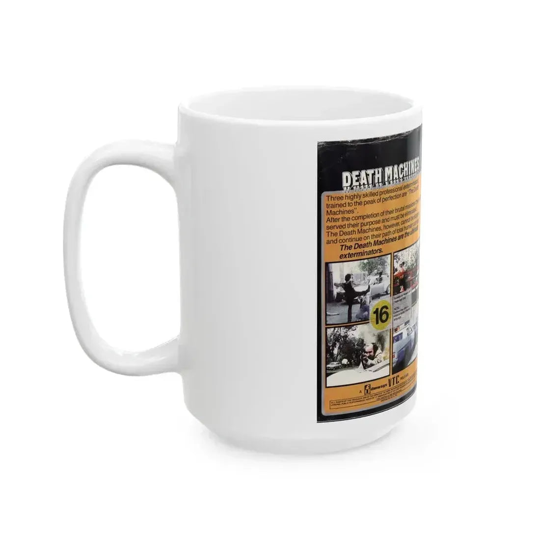 DEATH MACHINES (VHS COVER) - White Coffee Mug - Go Mug Yourself
