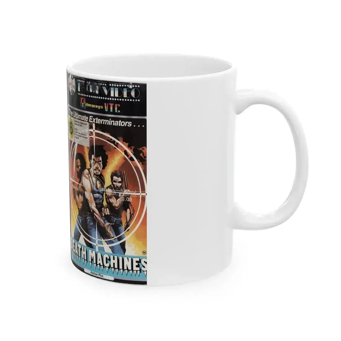 DEATH MACHINES (VHS COVER) - White Coffee Mug - Go Mug Yourself