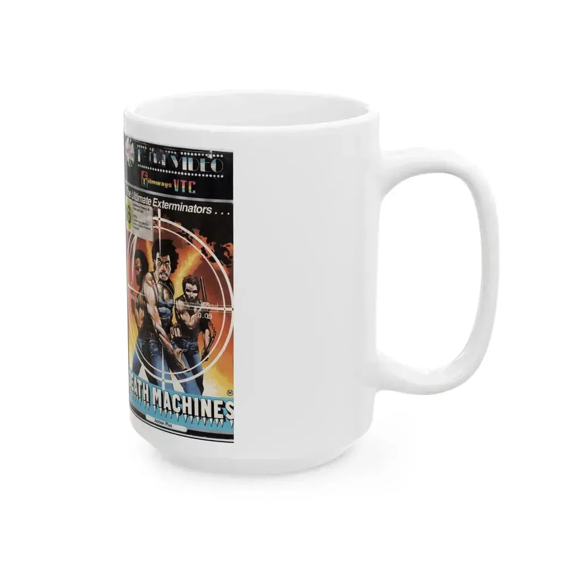 DEATH MACHINES (VHS COVER) - White Coffee Mug - Go Mug Yourself