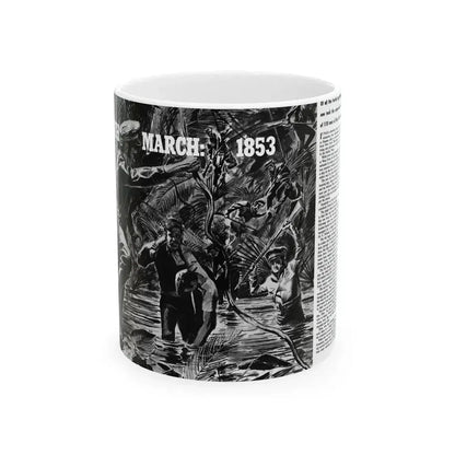 Death March - 1853, True War, July 1958 - White Coffee Mug 11oz - Go Mug Yourself