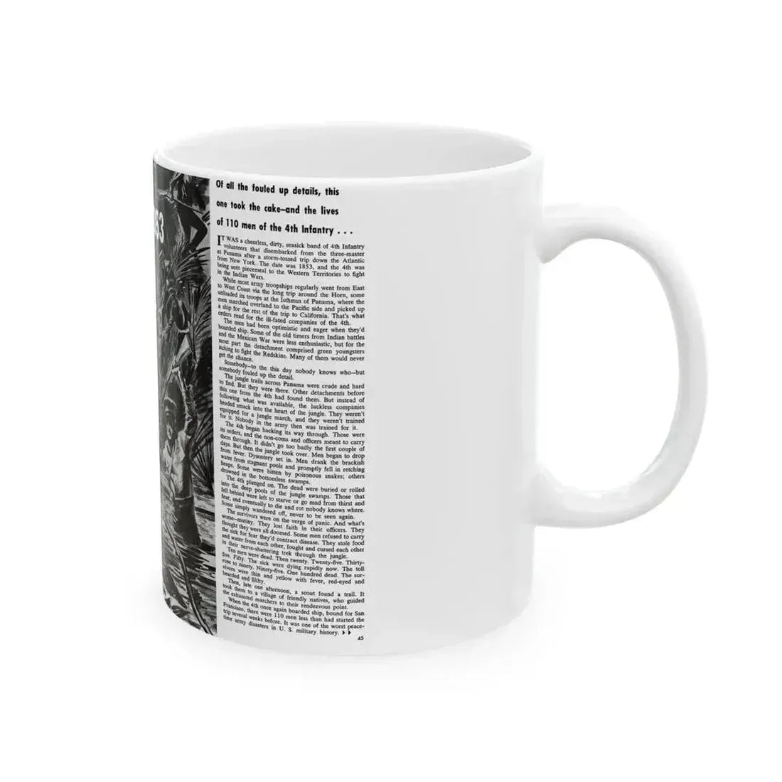 Death March - 1853, True War, July 1958 - White Coffee Mug - Go Mug Yourself