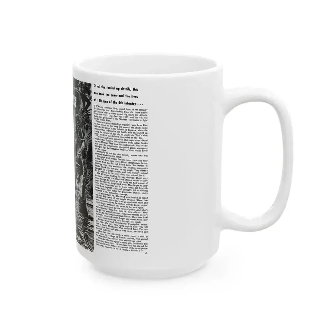 Death March - 1853, True War, July 1958 - White Coffee Mug - Go Mug Yourself