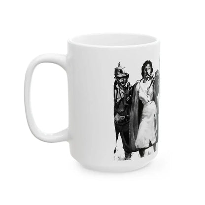 Death March In New Guinea, Man's Adventure, December 1964 - White Coffee Mug - Go Mug Yourself