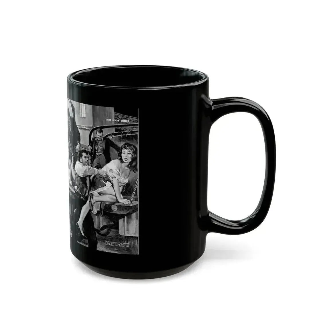 Death March Rescue Squad of Wild Man Capt. Lance, For Men Only, March 1961 - Black Coffee Mug - Go Mug Yourself