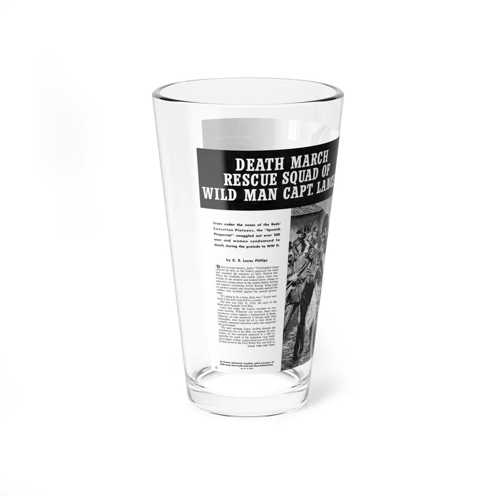 Death March Rescue Squad of Wild Man Capt. Lance, For Men Only, March 1961 - Pint Glass 16oz-Go Mug Yourself