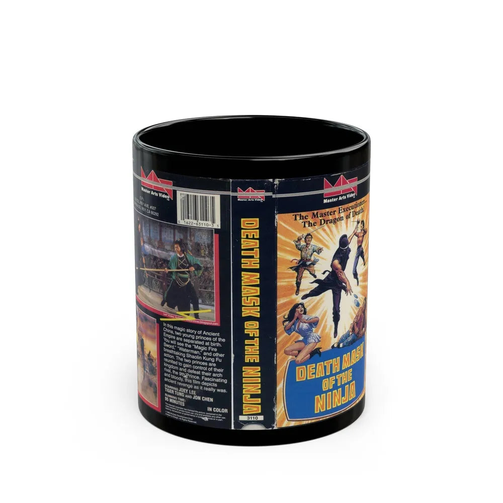 DEATH MASK OF THE NINJA (VHS COVER) - Black Coffee Mug-11oz-Go Mug Yourself