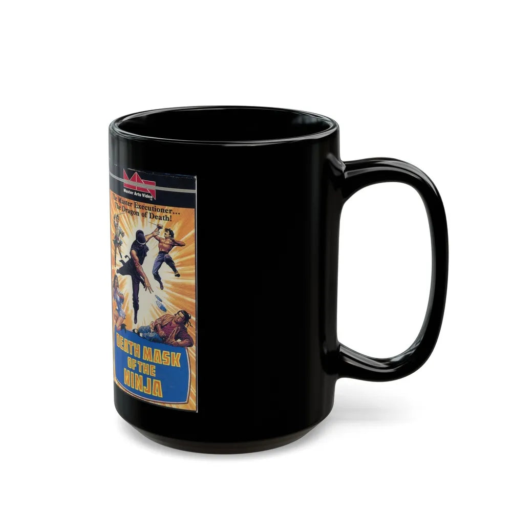 DEATH MASK OF THE NINJA (VHS COVER) - Black Coffee Mug-Go Mug Yourself