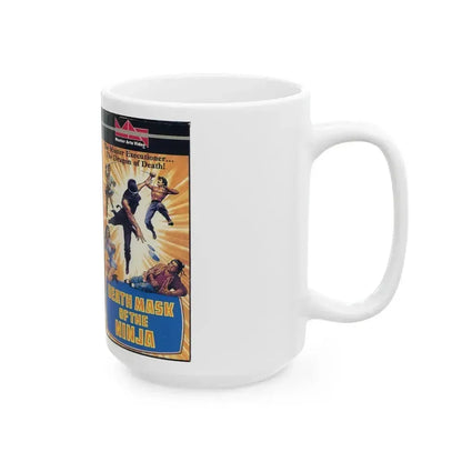 DEATH MASK OF THE NINJA (VHS COVER) - White Coffee Mug - Go Mug Yourself