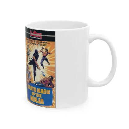 DEATH MASK OF THE NINJA (VHS COVER) - White Coffee Mug - Go Mug Yourself