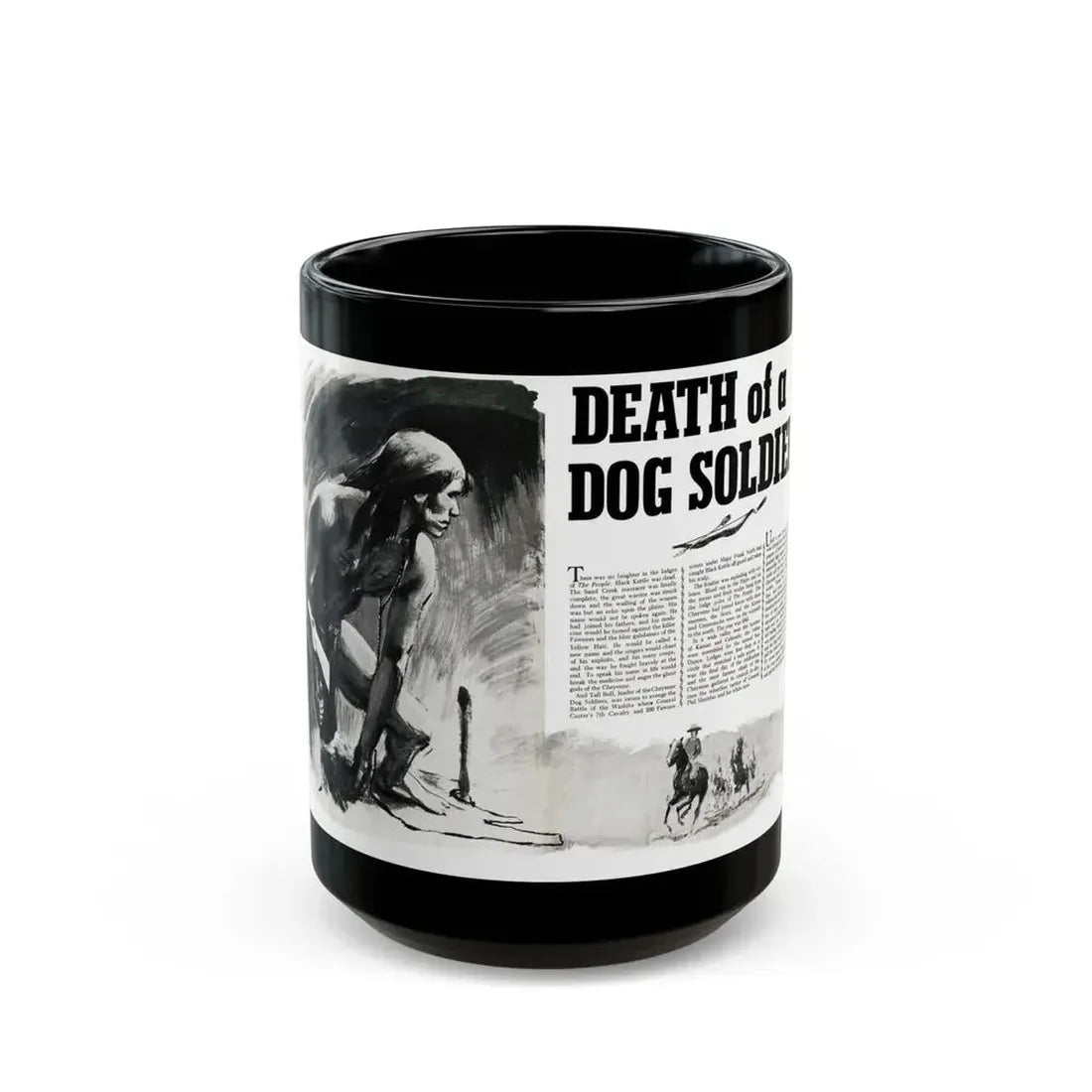 Death of a Dog Soldier, Valor magazine, November1968 - Black Coffee Mug 15oz - Go Mug Yourself