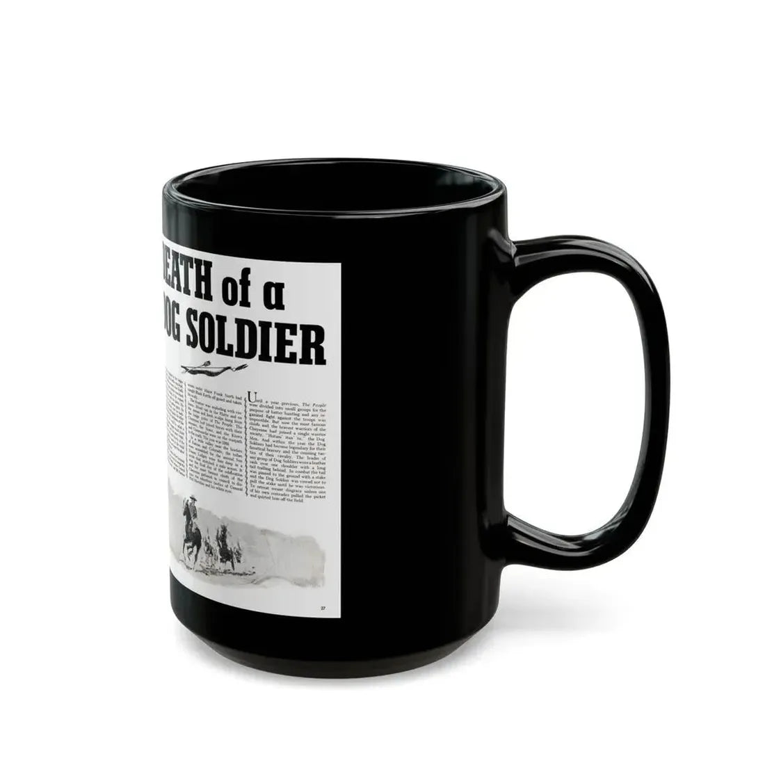 Death of a Dog Soldier, Valor magazine, November1968 - Black Coffee Mug - Go Mug Yourself