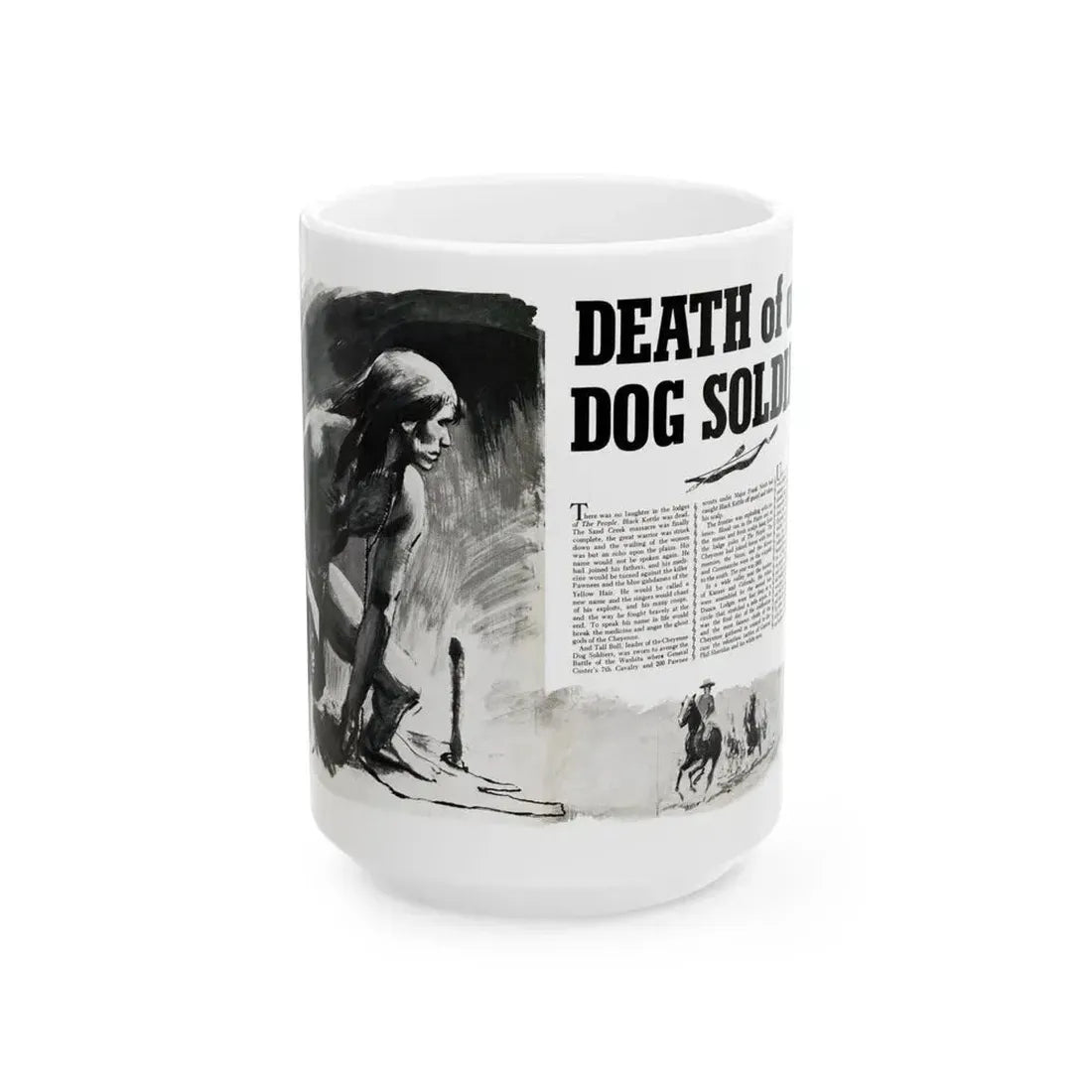 Death of a Dog Soldier, Valor magazine, November1968 - White Coffee Mug 15oz - Go Mug Yourself