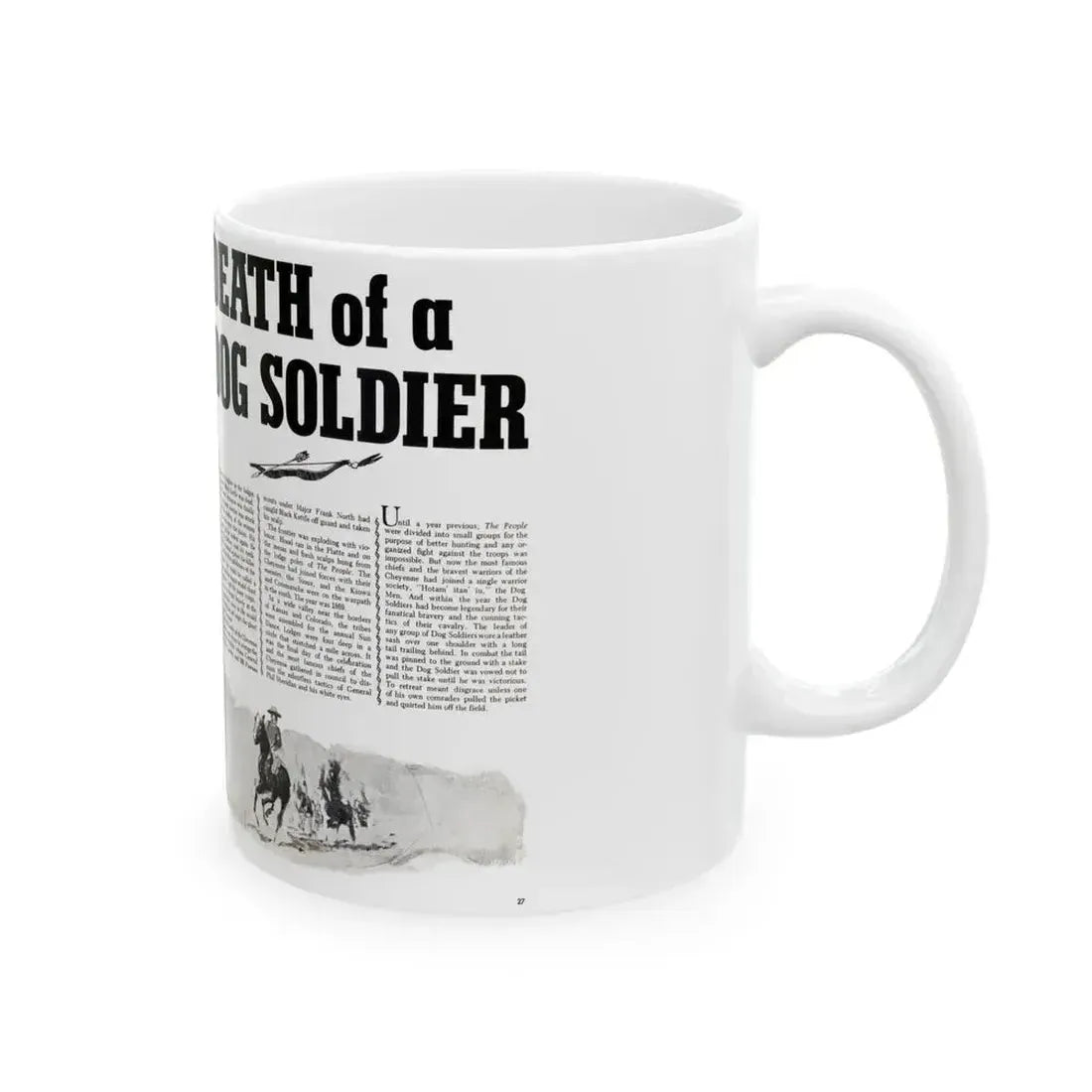 Death of a Dog Soldier, Valor magazine, November1968 - White Coffee Mug - Go Mug Yourself