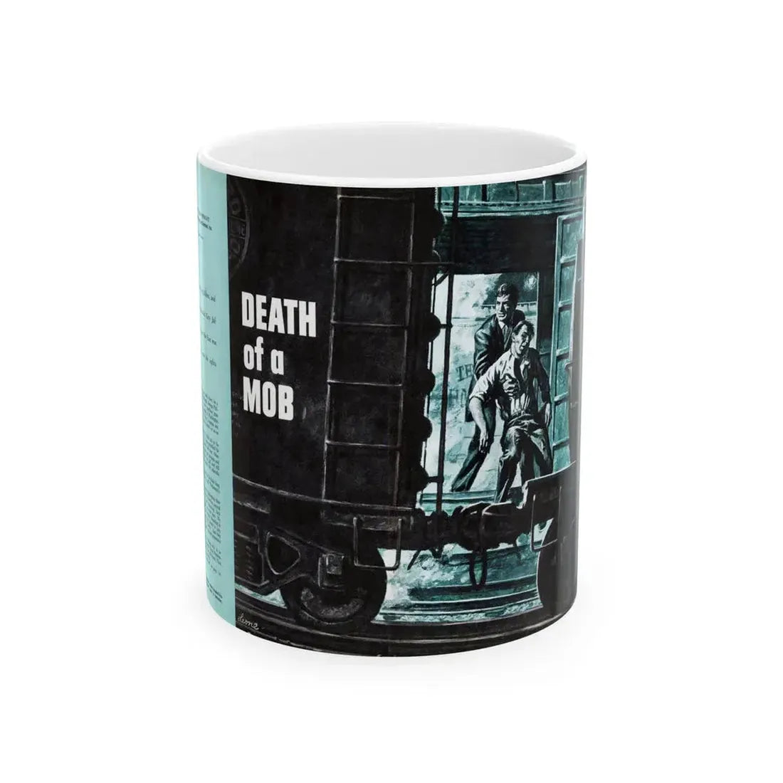 Death of a Mob, Male magazine, February 1957 - White Coffee Mug 11oz - Go Mug Yourself
