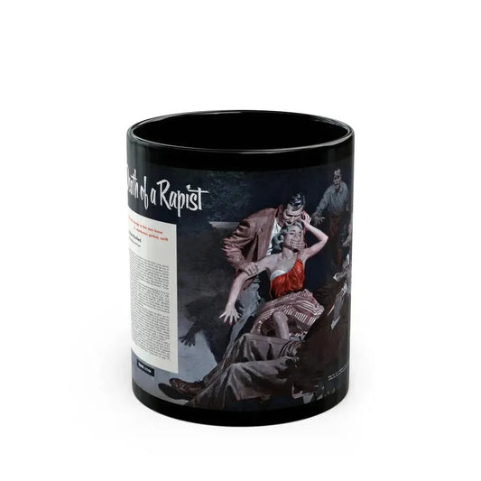 Death of a Rapist, Cavalier magazine, January 1953 - Black Coffee Mug 11oz - Go Mug Yourself