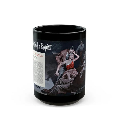 Death of a Rapist, Cavalier magazine, January 1953 - Black Coffee Mug 15oz - Go Mug Yourself
