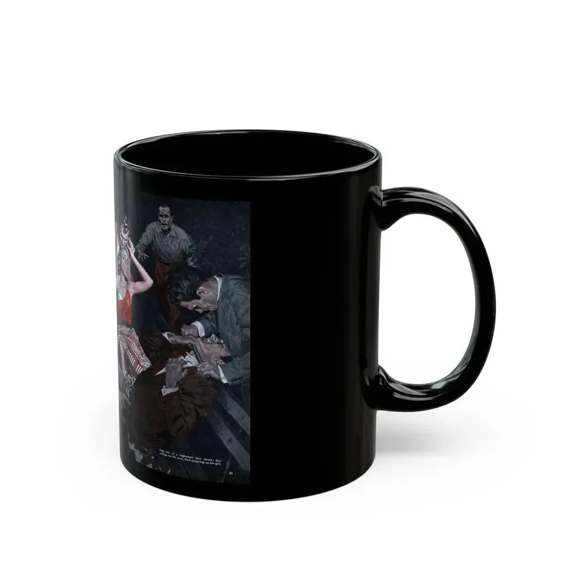 Death of a Rapist, Cavalier magazine, January 1953 - Black Coffee Mug - Go Mug Yourself