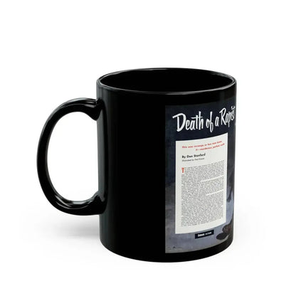 Death of a Rapist, Cavalier magazine, January 1953 - Black Coffee Mug - Go Mug Yourself