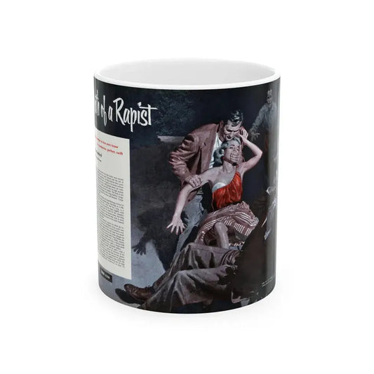 Death of a Rapist, Cavalier magazine, January 1953 - White Coffee Mug 11oz - Go Mug Yourself
