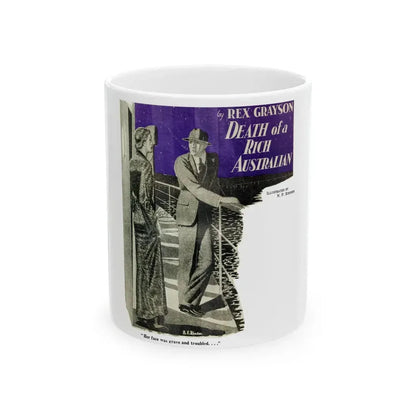 Death of a Rich Australian (1), The Australian Journal, July 1, 1937 - White Coffee Mug 11oz - Go Mug Yourself