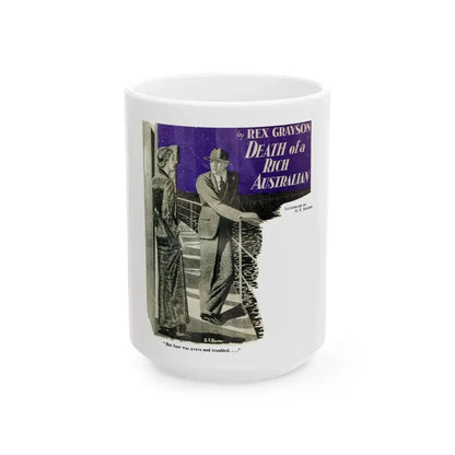Death of a Rich Australian (1), The Australian Journal, July 1, 1937 - White Coffee Mug 15oz - Go Mug Yourself