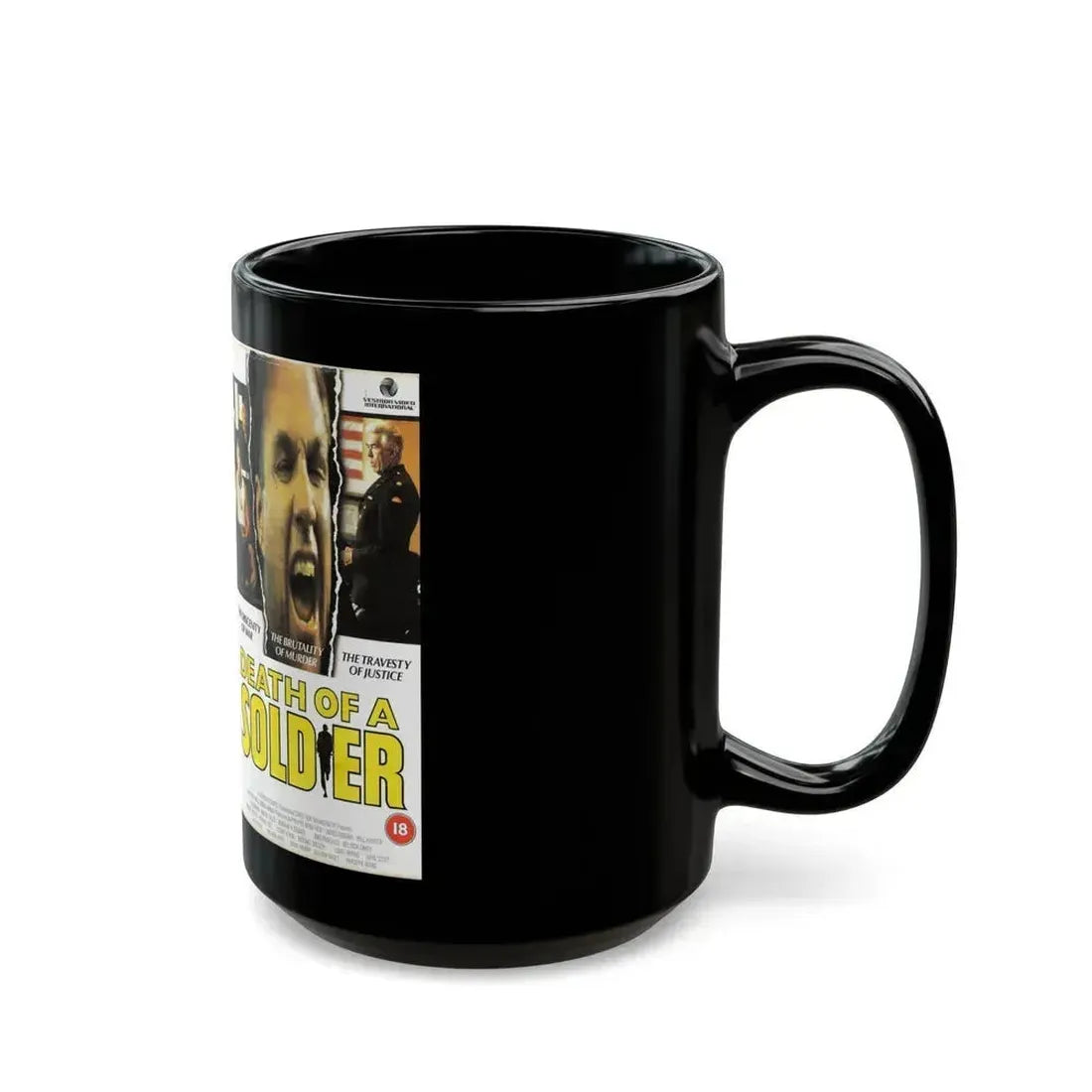 DEATH OF A SOLDIER (VHS COVER) - Black Coffee Mug - Go Mug Yourself