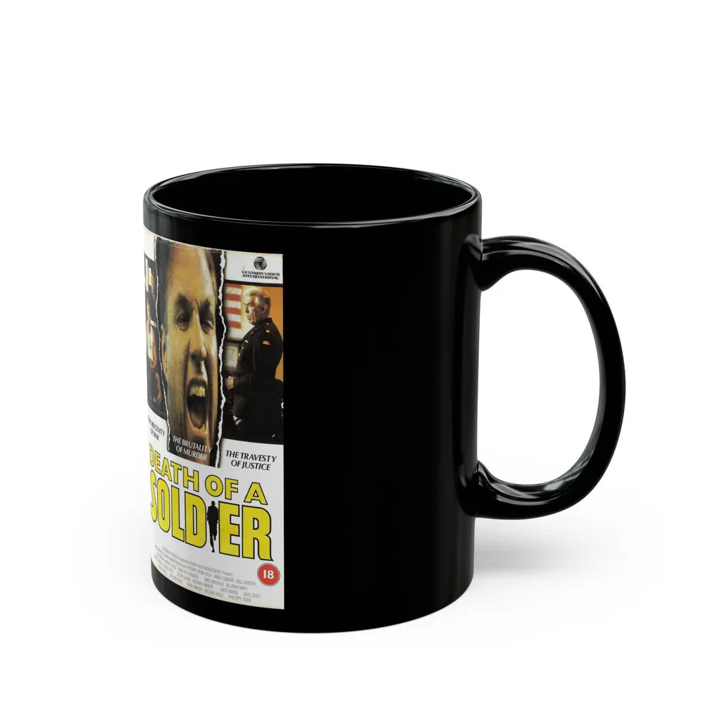 DEATH OF A SOLDIER (VHS COVER) - Black Coffee Mug-Go Mug Yourself