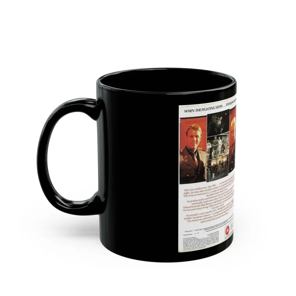 DEATH OF A SOLDIER (VHS COVER) - Black Coffee Mug-Go Mug Yourself