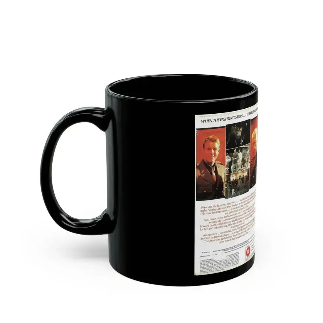 DEATH OF A SOLDIER (VHS COVER) - Black Coffee Mug - Go Mug Yourself