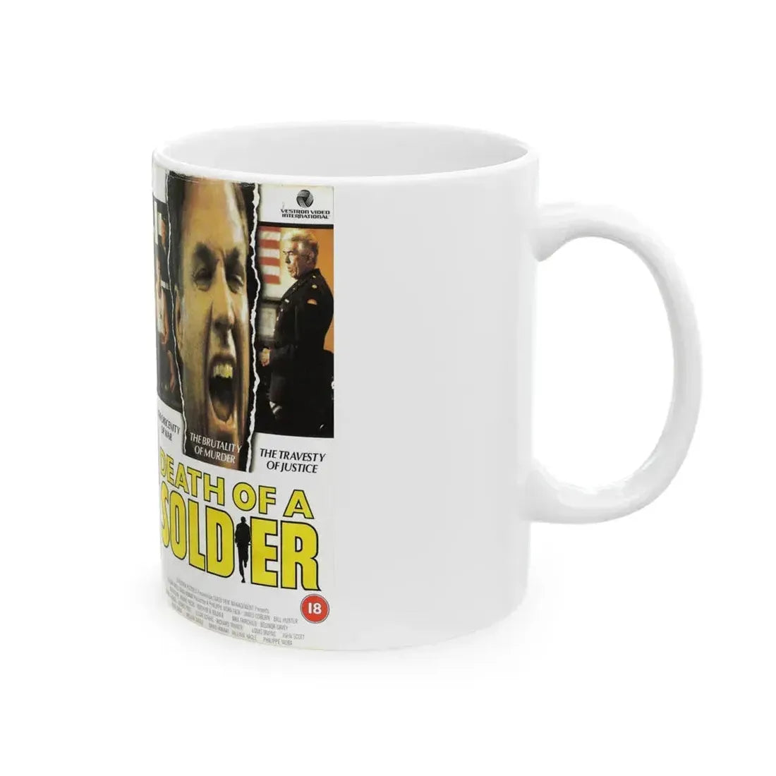 DEATH OF A SOLDIER (VHS COVER) - White Coffee Mug - Go Mug Yourself