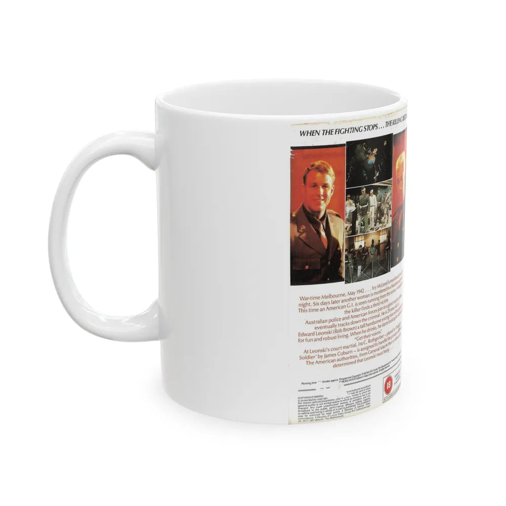 DEATH OF A SOLDIER (VHS COVER) - White Coffee Mug-Go Mug Yourself