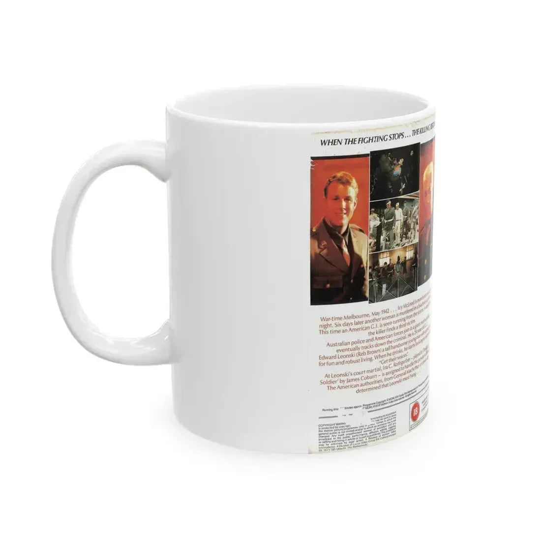 DEATH OF A SOLDIER (VHS COVER) - White Coffee Mug - Go Mug Yourself