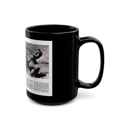 Death of an Israeli Patrol, Male magazine, September 1956 - Black Coffee Mug - Go Mug Yourself