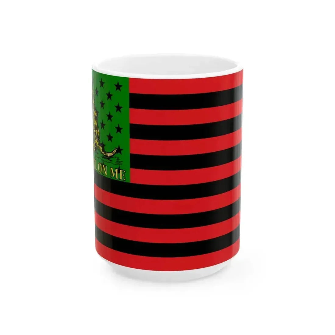 Death of George Floyd protest Gadsden flag (United States) White Coffee Mug 15oz - Go Mug Yourself