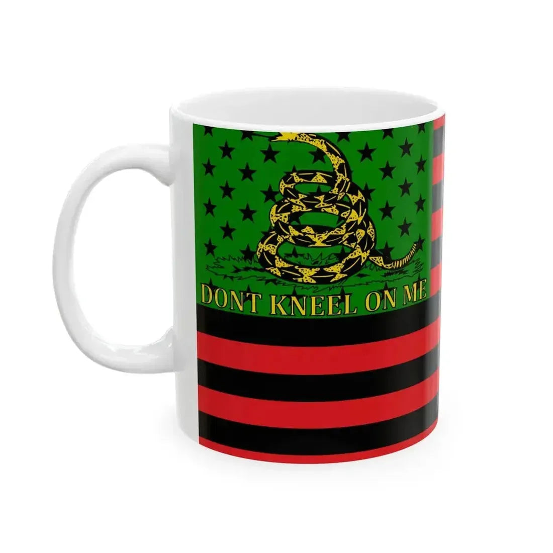 Death of George Floyd protest Gadsden flag (United States) White Coffee Mug - Go Mug Yourself