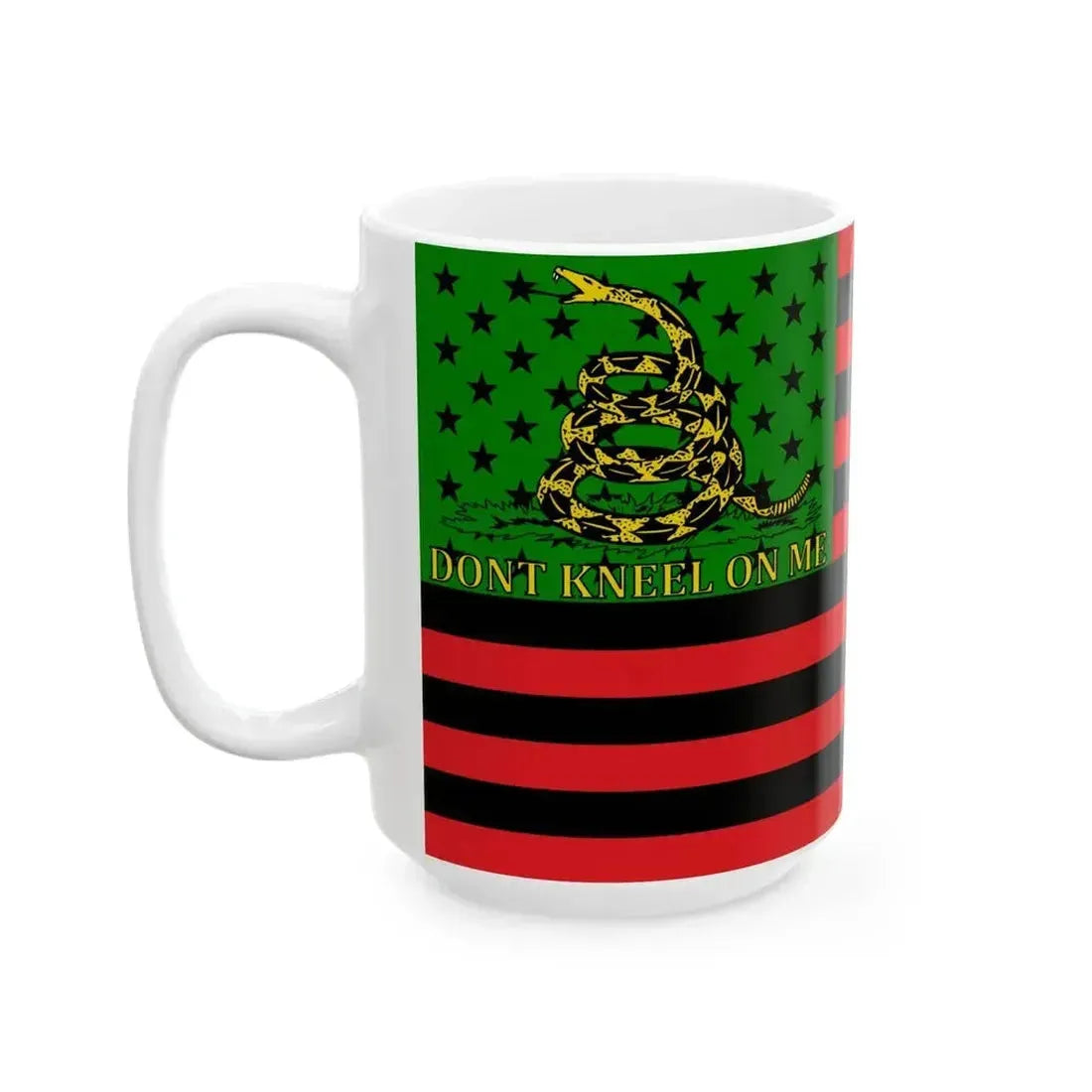 Death of George Floyd protest Gadsden flag (United States) White Coffee Mug - Go Mug Yourself